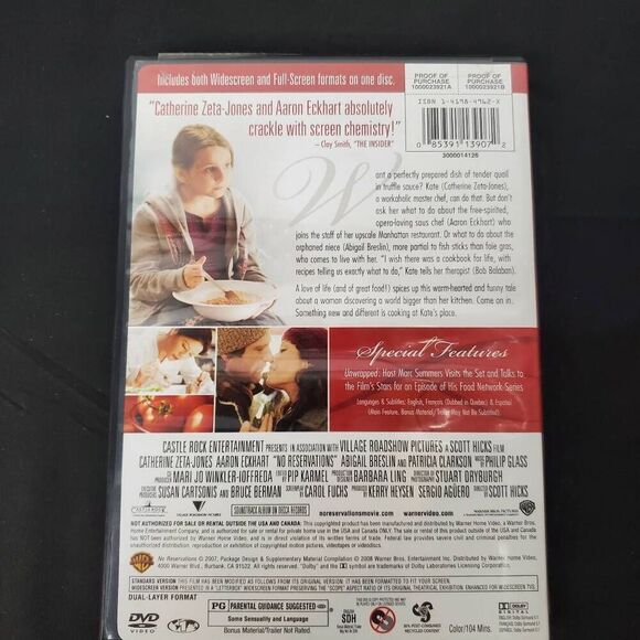 No Reservations (2007 Film) Romance/Drama Movie [DVD] - Picture 3 of 3